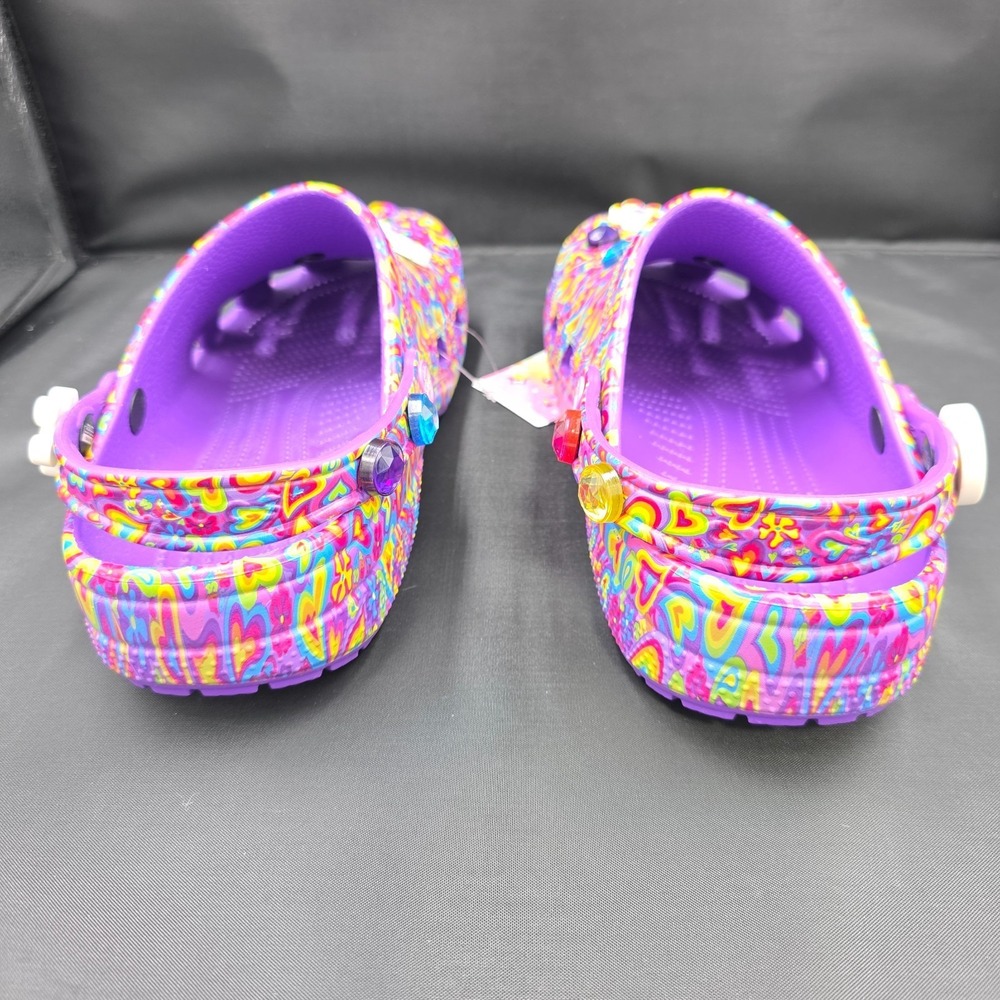Crocs Lisa Frank Classic Clogs Women's Size 12 Groovy Colorful Retro NWT - Picture 4 of 8